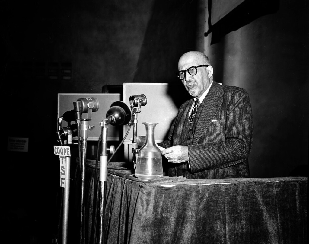 (AP Photo, File)

In this April 22, 1949, photo, W.E.B. Du Bois, educator, writer and co-chairman of the U.S. delegation, addresses the World Congress of Partisans of Peace at the Salle Pleyel in Paris, France.