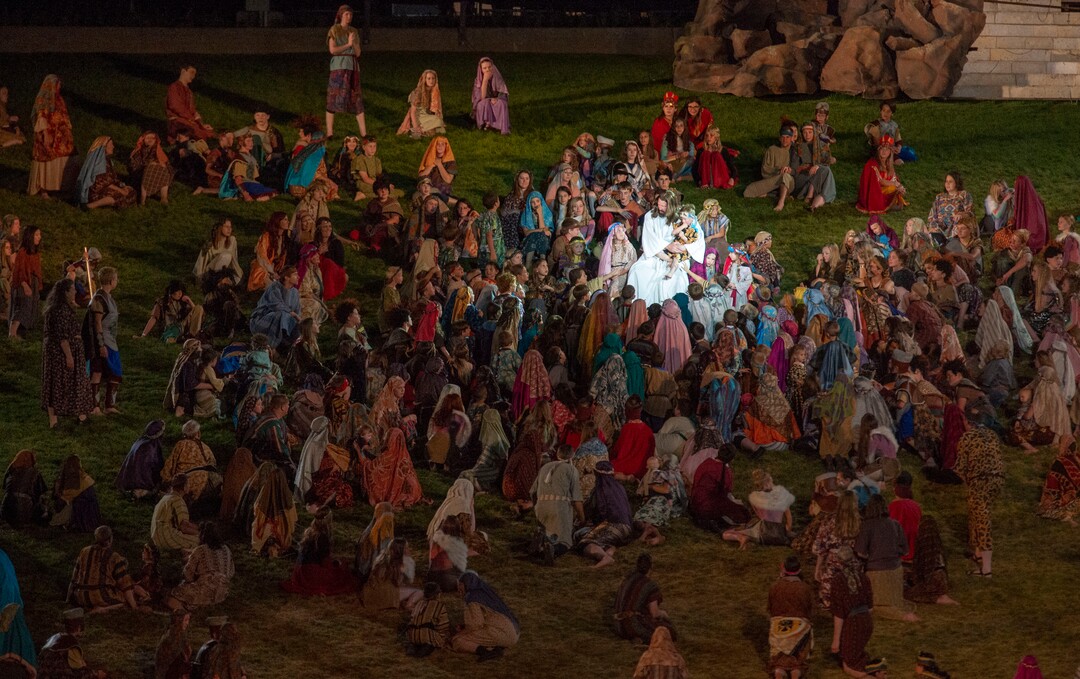 (Rick Egan  |  The Salt Lake Tribune)    Nephite dancers perform as Mormon Miracle Pageant gets underway in Manti, Wednesday, June 12, 2019, during the dress rehearsal.  The final run for the pageant continues through Saturday, June 22.