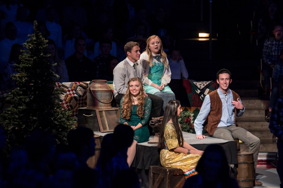 (Courtesy of the LDS Church) Latter-day Saint youth participated in a cultural celebration, December 9, 2017, which marked the completion of the Cedar City Utah Temple. More than 3,000 teens practiced several months to be ready for this special evening of music and dance.