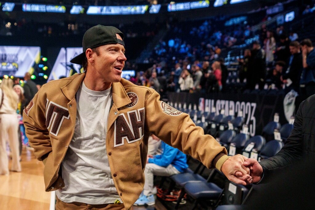 (Trent Nelson | The Salt Lake Tribune) Ryan Smith at the NBA All-Star game in Salt Lake City on Sunday, Feb. 19, 2023.