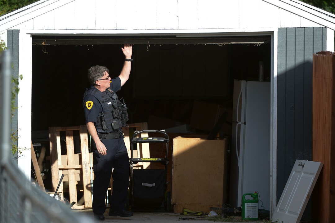 (Leah Hogsten  |  The Salt Lake Tribune) Police investigators conclude their search a home at 547 N. 1000 West in Salt Lake City as part of the disappearance of University of Utah student MacKenzie Lueck, Thursday morning, June 27, 2019.