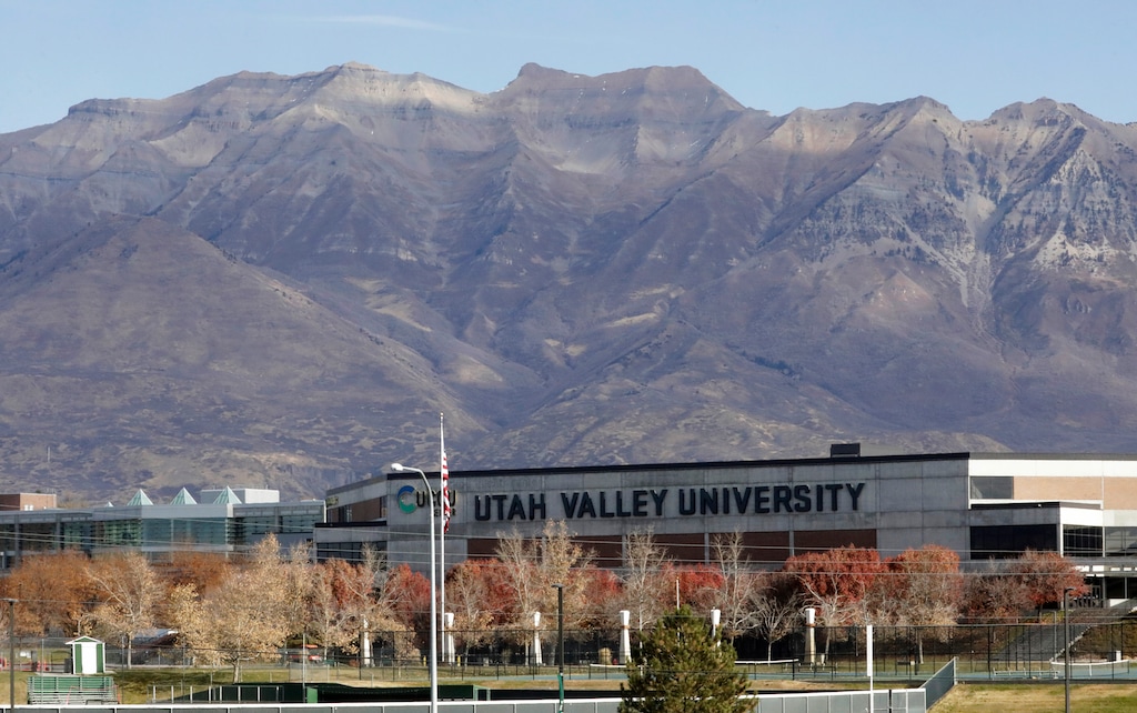 (Associated Press) The campus of Utah Valley University in Orem, Utah.