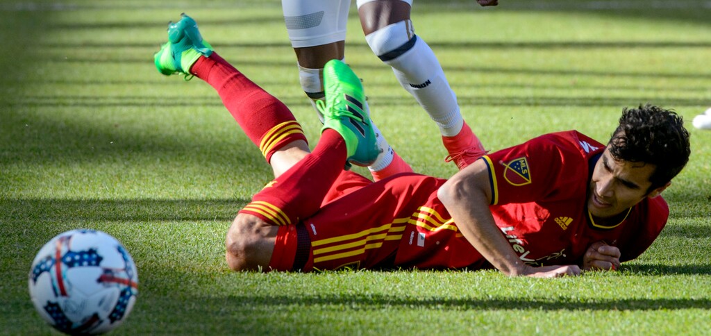 Steve Griffin  |  The Salt Lake Tribune



Real Salt Lake defender Tony Beltran (2) gets knocked to the ground during the RSL vs. Philadelphia Union match May 27 at Rio Tinto Stadium.