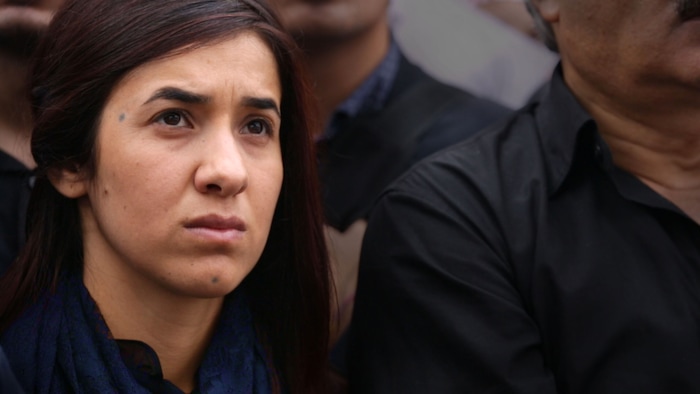 (Alexandria Bombach  |  courtesy Sundance Institute) Genocide survivor and human-rights activist Nadia Murad is profiled in director Alexandra Bombach's "On Her Shoulders," playing in the U.S. Documentary competition at the 2018 Sundance Film Festival.