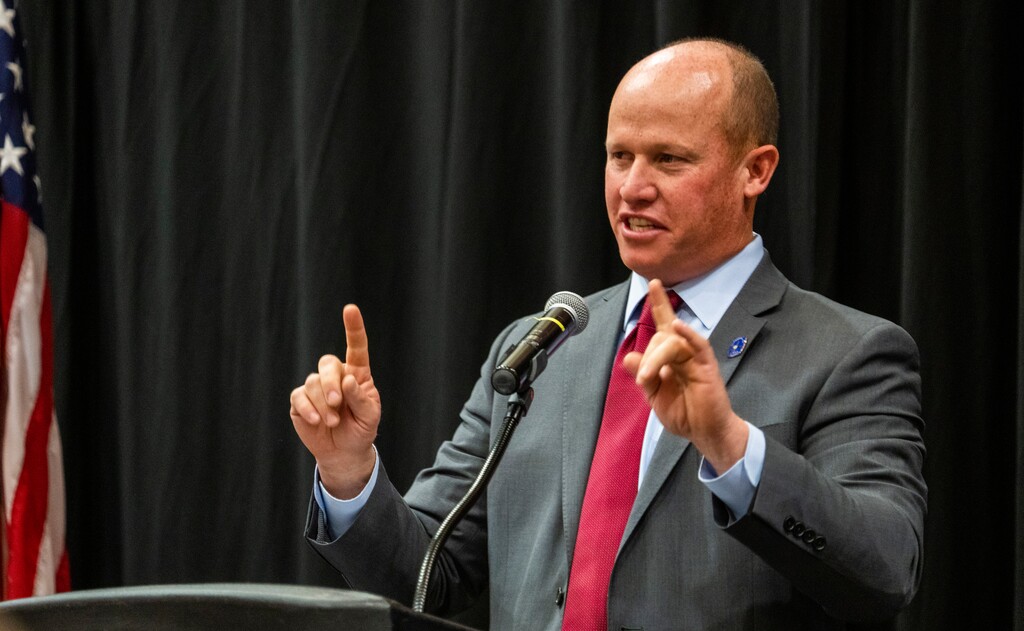 Rick Egan | The Salt Lake Tribune) Utah Democrats filed a federal lawsuit on Wednesday seeking to force Joel Ferry off the ballot in HD1. They claim he cannot run for partisan office while heading up the Utah Department of Natural Resources because it violates the Hatch Act.