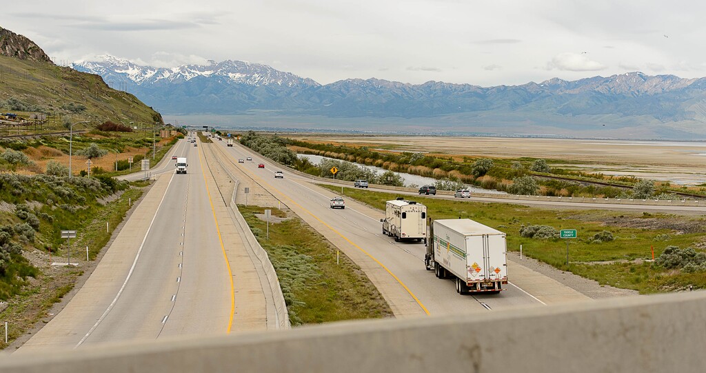 Trent Nelson  |  The Salt Lake TribuneTraffic at the intersection of I-80 and SR201 on the west end of Salt Lake County, Tuesday May 17, 2016. Utah highway officials are considering an extension of SR201 past where it now ends and merges with I-80 to open up an alternative west-east route. Currently a bad crash or weather can close I-80.