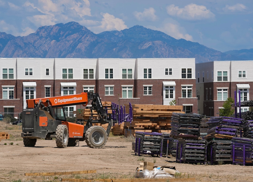 (Francisco Kjolseth | The Salt Lake Tribune) New development is pictured around The Ballpark at American First Square in South Jordan on Tuesday, July 21, 2026.