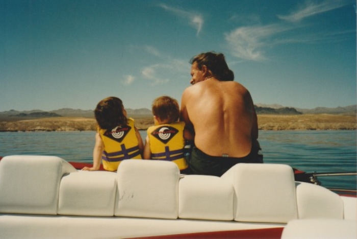 (Courtesy of Lo'eau LaBonta) The LaBonta family (from left to right: Lo'eau, Kalaukoa and Mark) enjoys a day on a boat.