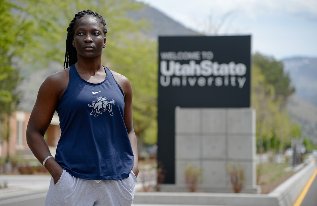 (Francisco Kjolseth | The Salt Lake Tribune) International student Marlene Aniambossou has been impacted by the coronavirus like many others. The Utah State University student hasn't been able to get her work authorized due to pandemic induced delays which will let her take a job in physical education and coaching. She says she will struggle financially if she can't get a job soon.