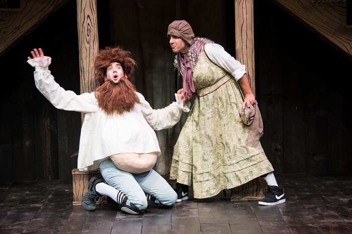 Riley Shanahan (left) as Riley and Luke Striffler as Luke in the Utah Shakespeare Festival’s 2017 production of "William Shakespeare’s Long Lost First Play (abridged)." (Courtesy Karl Hugh | Utah Shakespeare Festival 2017)