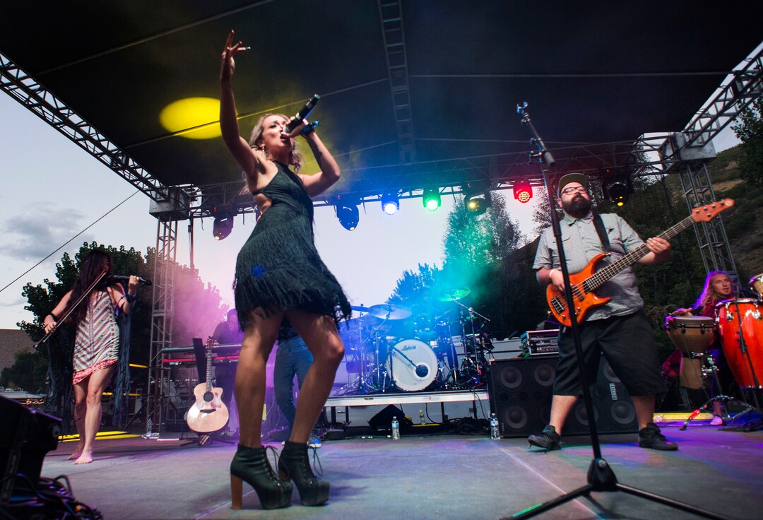 (Rick Egan  |  The Salt Lake Tribune)     Hirie performs at the Reggae Rise Up Festival at the Rivers Edge in Heber City, Friday, Aug. 24, 2018.