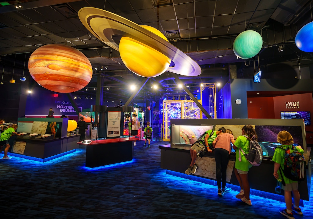 (Trent Nelson  |  The Salt Lake Tribune) Clark Planetarium in Salt Lake City on Tuesday, July 18, 2023. An expansion of the planetarium will offer more space for the public to access educational programs.