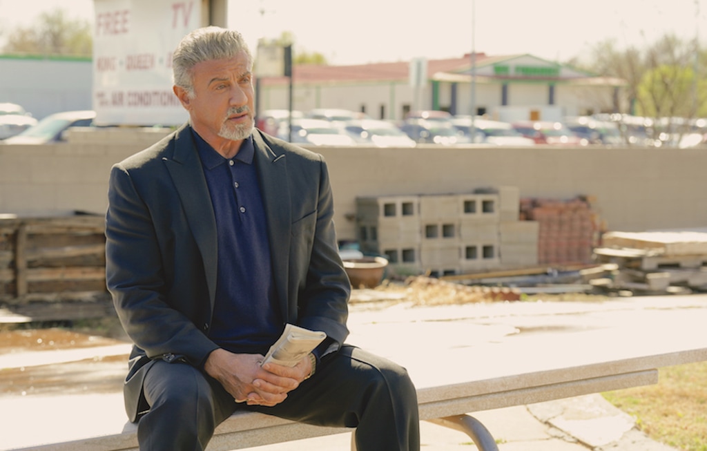 (Brian Douglas | Paramount+) Sylvester Stallone as mobster Dwight Manfredi in "Tulsa King."
