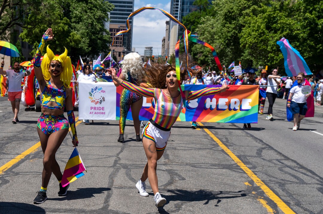 (Rick Egan | The Salt Lake Tribune)  The Pride Parade on100 South, on Sunday, June 4, 2023.