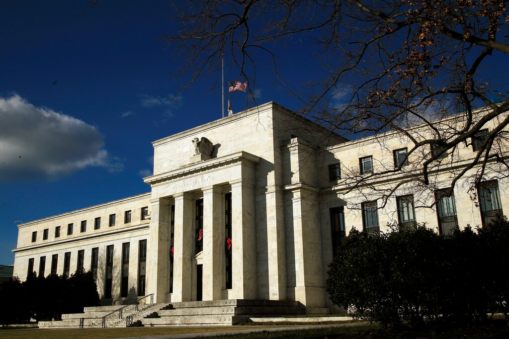 (Manuel Balce Ceneta | The Associated Press) This Dec. 24, 2018, file photo shows the Federal Reserve building during a partial government shutdown in Washington.