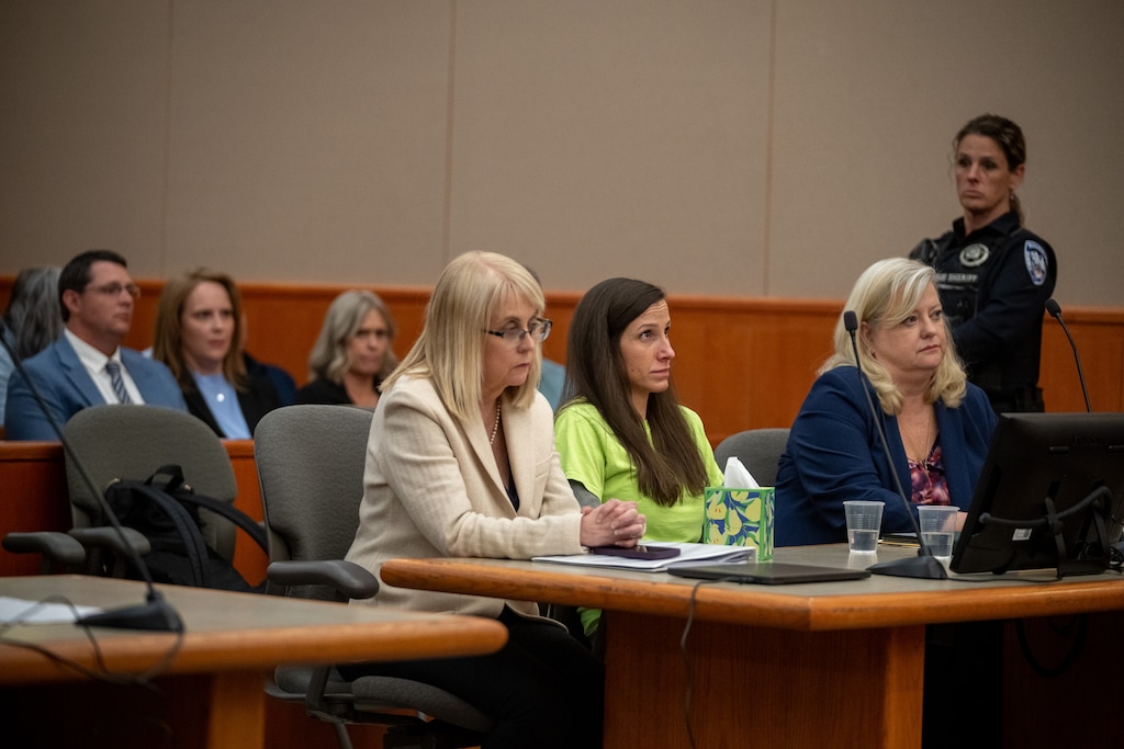 (Trent Nelson | The Salt Lake Tribune) Kouri Richins is sentenced in 3rd District Court in Park City on Wednesday, May 13, 2026.