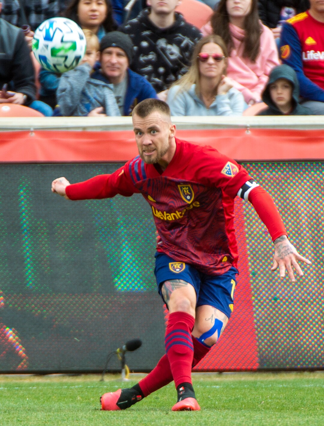(Rick Egan  |  The Salt Lake Tribune)   Real Salt Lake midfielder Albert Rusnak (11) kicks the ball, in MLS acton between Real Salt Lake and the New York Red Bulls at Rio Tinto Stadium, Saturday, March 7, 2020.