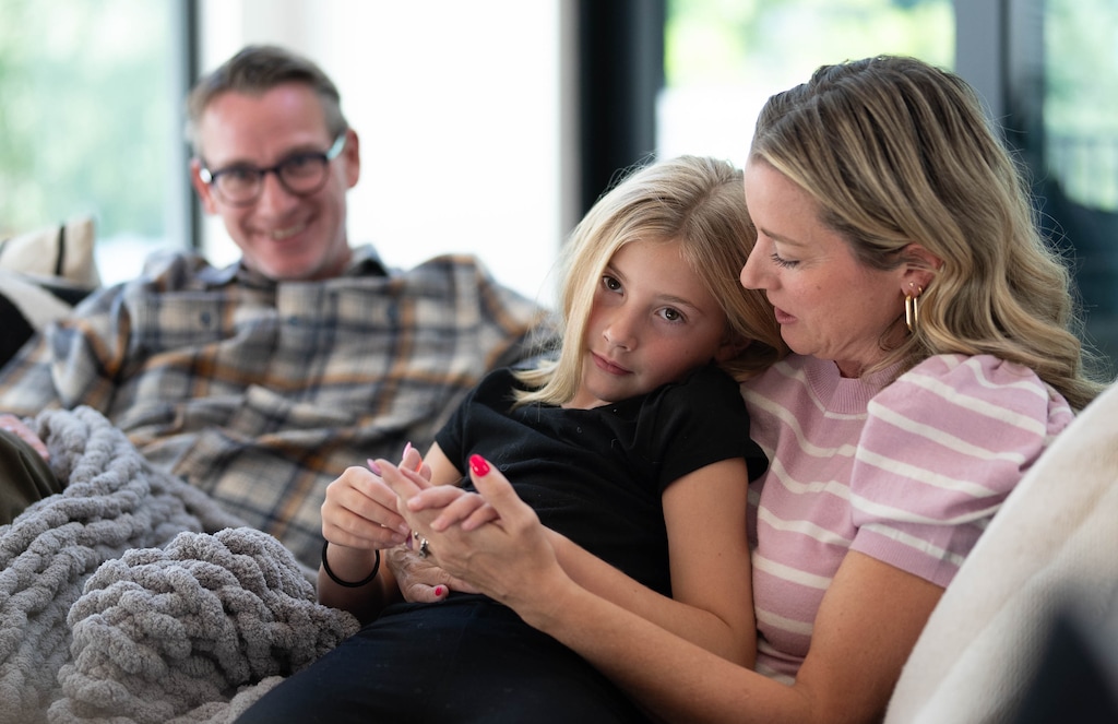 (Francisco Kjolseth | The Salt Lake Tribune) Travis Smith, running for Utah House District 42, talks about his campaign alongside his wife Tillia and their daughter Margot, 7, who was conceived via in vitro fertilization. The Democratic candidate discusses their journey to grow their family and the need to protect access to reproductive health care on his website.