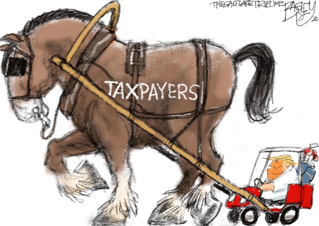 (Pat Bagley | The Salt Lake Tribune) This cartoon, titled "Workhorse," appears in The Salt Lake Tribune on Wednesday, Sept. 30, 2020.
