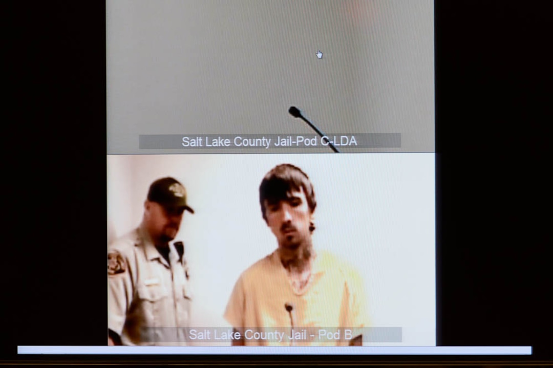 (Trent Nelson | The Salt Lake Tribune)  Austin Boutain, charged with murder for fatally shooting University of Utah student ChenWei Guo at the mouth of Red Butte Canyon on Oct. 30, makes his first court appearance in Salt Lake City Tuesday November 21, 2017.