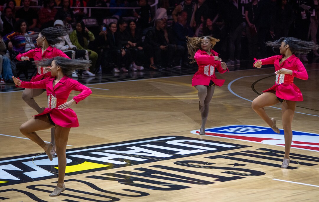 (Rick Egan | The Salt Lake Tribune)  The Orchesis Dance Company from Grambling State dance during the HBCU game at the Jon M. Huntsman Center on Saturday, Feb. 18, 2023.