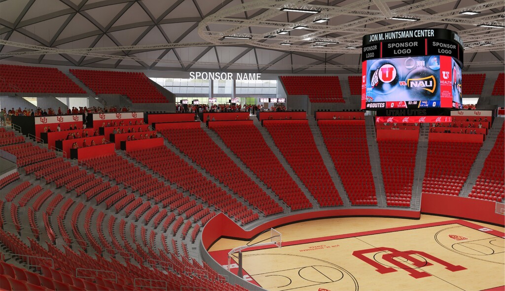 (University of Utah) A rendering of the Huntsman Center from a 2020 feasibility study. 