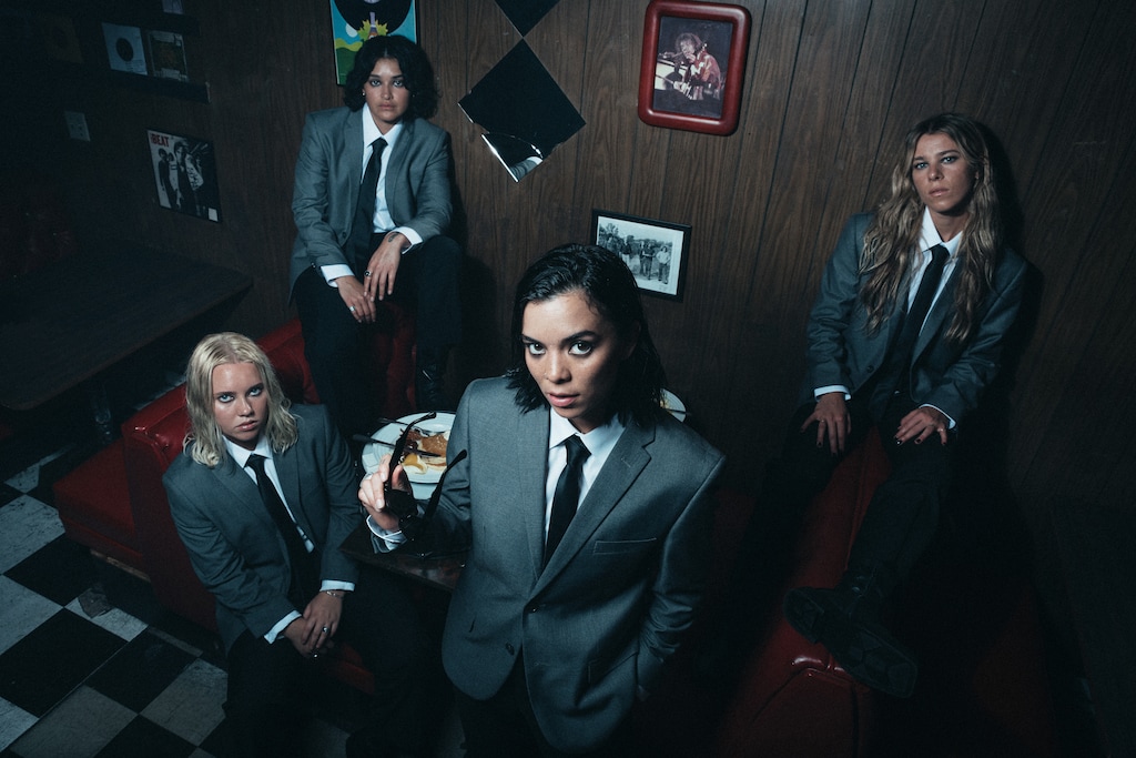 (Julian Burgueño  |  Red Bull Records) The Aces — from left: Katie Henderson, Alisa Ramirez, Cristal Ramirez and McKenna Petty — are scheduled to return home to Utah to perform at The Complex in Salt Lake City on Saturday, Oct. 21, 2023.