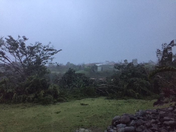 (photo courtesy Edgar Cataxinos)  Egdar Cataxinos' property in Puerto Rico during Hurricane Maria.
