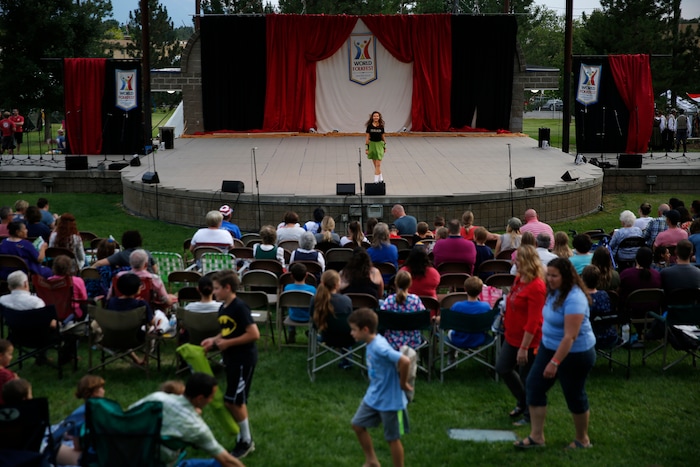 (Daniel Carde | for The Salt Lake Tribune) A performer from HARP Irish Dance Company dances at the World Folkfest at the Springville Arts Park, Springville, Thursday, Aug. 1, 2018.