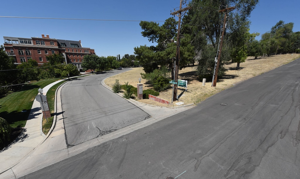 (Francisco Kjolseth  |  The Salt Lake Tribune) Site of a proposed Ivory Homes development at 675 North F Street in The Avenues in Salt Lake City.