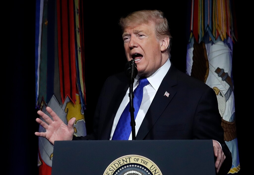 President Donald Trump speaks about American missile defense doctrine, Thursday, Jan 17, 2019, at the Pentagon. (AP Photo/ Evan Vucci)