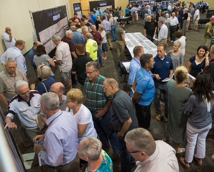 (Leah Hogsten | The Salt Lake Tribune)
Utah Department of Transportation (UDOT) representatives fielded hundreds of questions from concerned Davis County residents seeking information about the US-89 State Environmental Study and the proposal to convert US-89 in Davis County into a freeway. The formal public comment period continues through Monday, September 25.