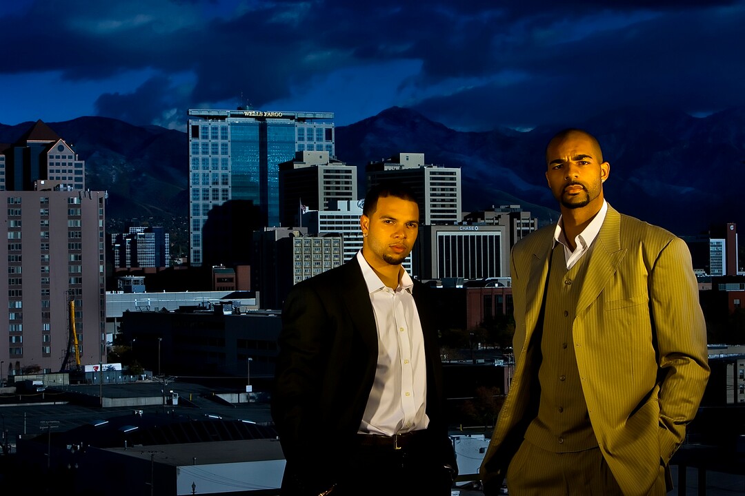 (Chris Detrick  |  Tribune file photo) Utah Jazz's Deron Williams and Carlos Boozer pose for a portrait.