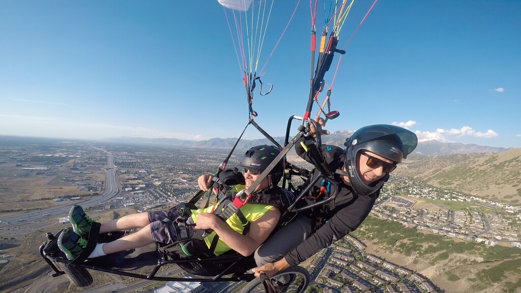 (Photo courtesy of HBO) Utah is featured in a "Real Sports with Bryant Gumbel" segment about a program that allows people who are paralyzed to fly in paragliders in Draper.