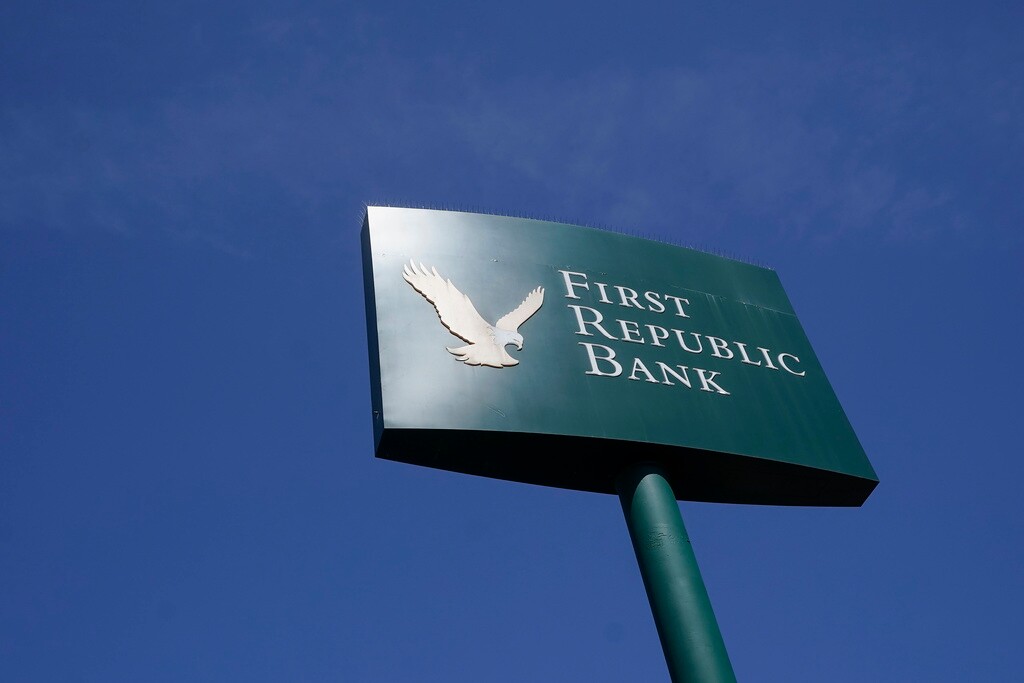 (Jeff Chiu | AP file photo) A sign for a First Republic Bank location is shown in San Francisco, Tuesday, April 25, 2023.
Regulators seized troubled First Republic Bank early Monday and sold all of its deposits and most of its assets to JPMorgan Chase Bank in a bid to head off further banking turmoil in the U.S.