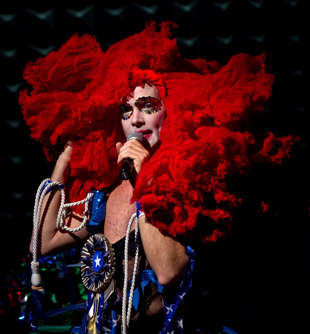 (Kevin Yatarola  |  Courtesy) Taylor Mac performed “A 24-Decade History of Popular Music: 1946-1976,” in Utah last year.