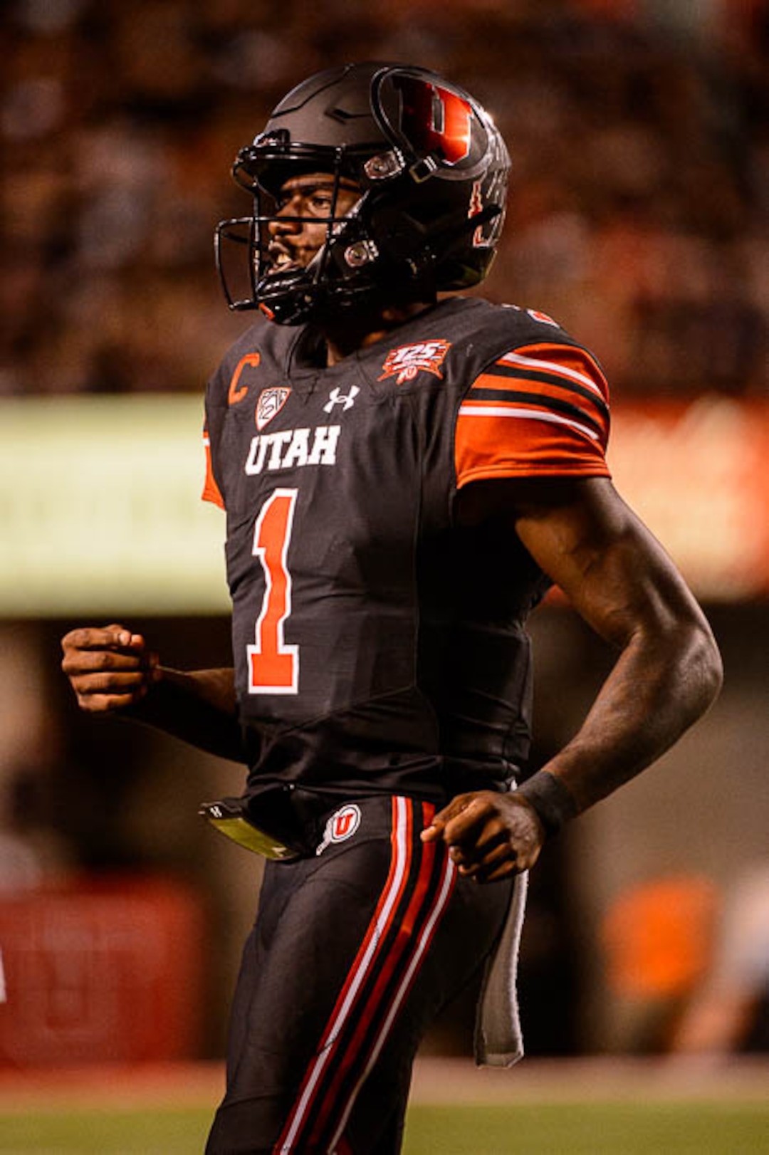 (Trent Nelson | The Salt Lake Tribune)  Utah Utes quarterback Tyler Huntley (1) as the University of Utah hosts Washington at Rice-Eccles Stadium in Salt Lake City, Saturday Sept. 15, 2018.