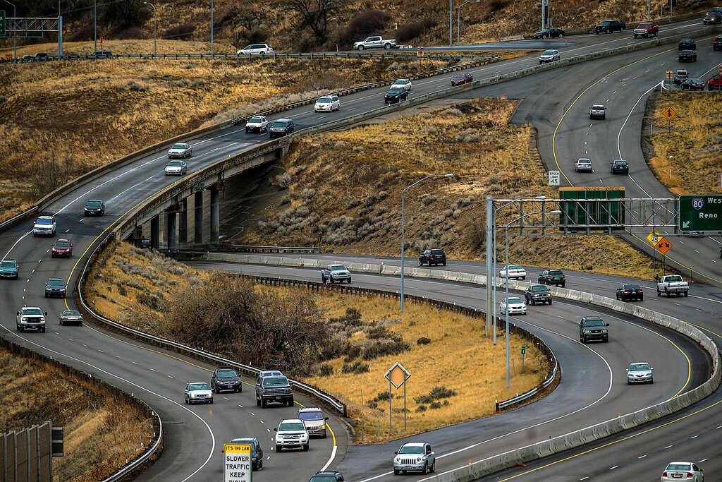 Chris Detrick  |  The Salt Lake TribuneTraffic moves along Foothill Drive and I-215 in Salt Lake City Tuesday November 25, 2014. 