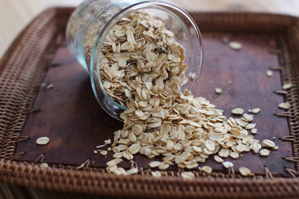 This 2015 photo shows uncooked oats in Concord, N.H. (AP Photo/Matthew Mead)