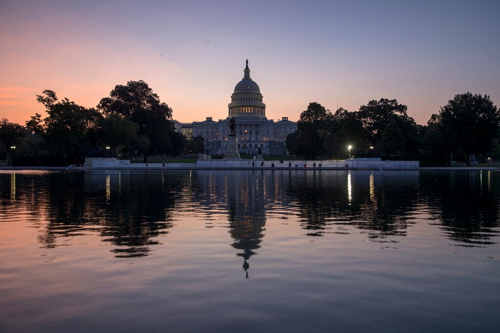 The Capitol is seen at sunrise as Congress returns from the August recess to face work on immigration, the debt limit, funding the government, and Hurricane Harvey, in Washington, Tuesday, Sept. 5, 2017. (AP Photo/J. Scott Applewhite)