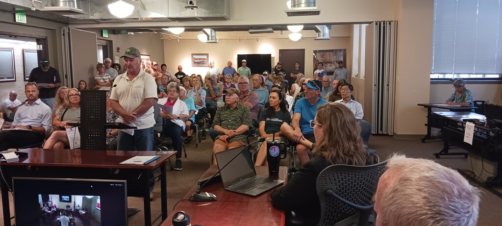 (Doug McMurdo | The Times-Independent) The Aug. 6 Truth in Taxation hearing hosted the largest audience since August 2021, the last time the Moab City Council held such a hearing.