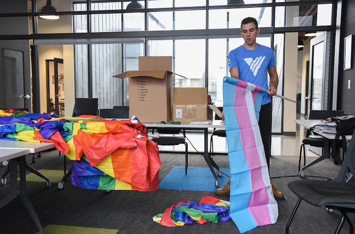 (Francisco Kjolseth | The Salt Lake Tribune) Ballet West dancer Lucas Horns who volunteers on Sundays at the VOA Youth Resource Center, where he leads an LGBTQ support group, waits for some of the youth he mentors to help him with a service project. Horns who sees first hand the correlation between LGBTQ youth and homelessness says "I feel a responsibility for us lucky people to pay it forward."