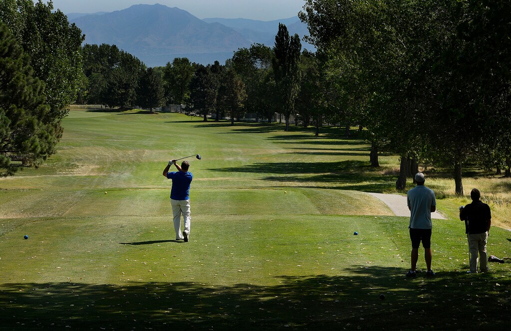 (Scott Sommerdorf   |  Tribune File Photo)  A player tees off on #12 at Glenmoor, Thursday, June 25, 2015. Glenmoor Golf Course in South Jordan is on the Tribune's "Hidden Gems" list. For years, the course was hard to find because it wasn't near any major streets or highways.