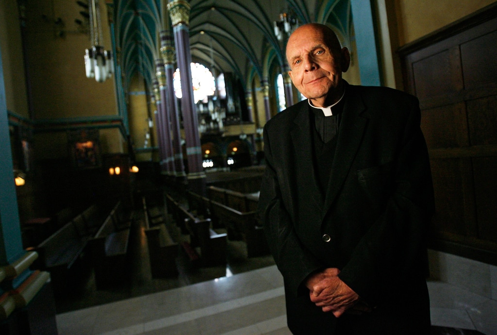 (Francisco Kjolseth | The Salt Lake Tribune) Monsignor J. Terrence Fitzgerald, pictured at the Cathedral of the Madeleine in Salt Lake City in 2011, has died at age 89.