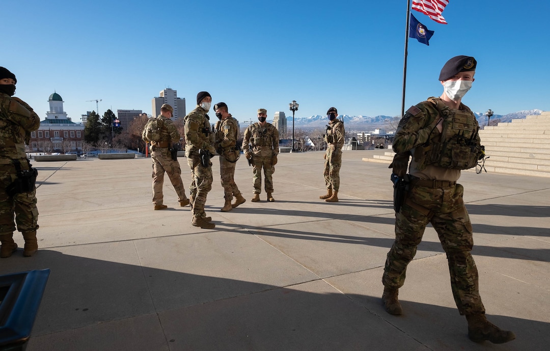 (Francisco Kjolseth  | The Salt Lake Tribune) The Utah State Legislature opens the 2021 legislative session at the Capitol in Salt Lake City under heightened security by the National Guard on Tuesday, Jan. 19, 2021.