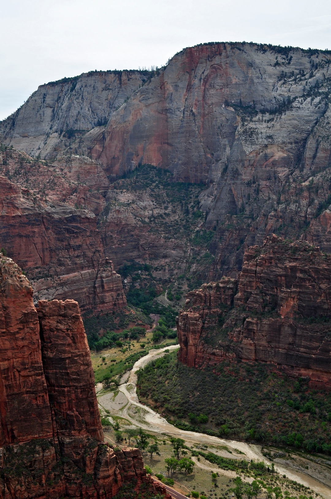 Erin Alberty  |  The Salt Lake TribuneFrom Angels Landing, hikers can view sharp canyon walls that were carved over millennia by the Virgin River. 