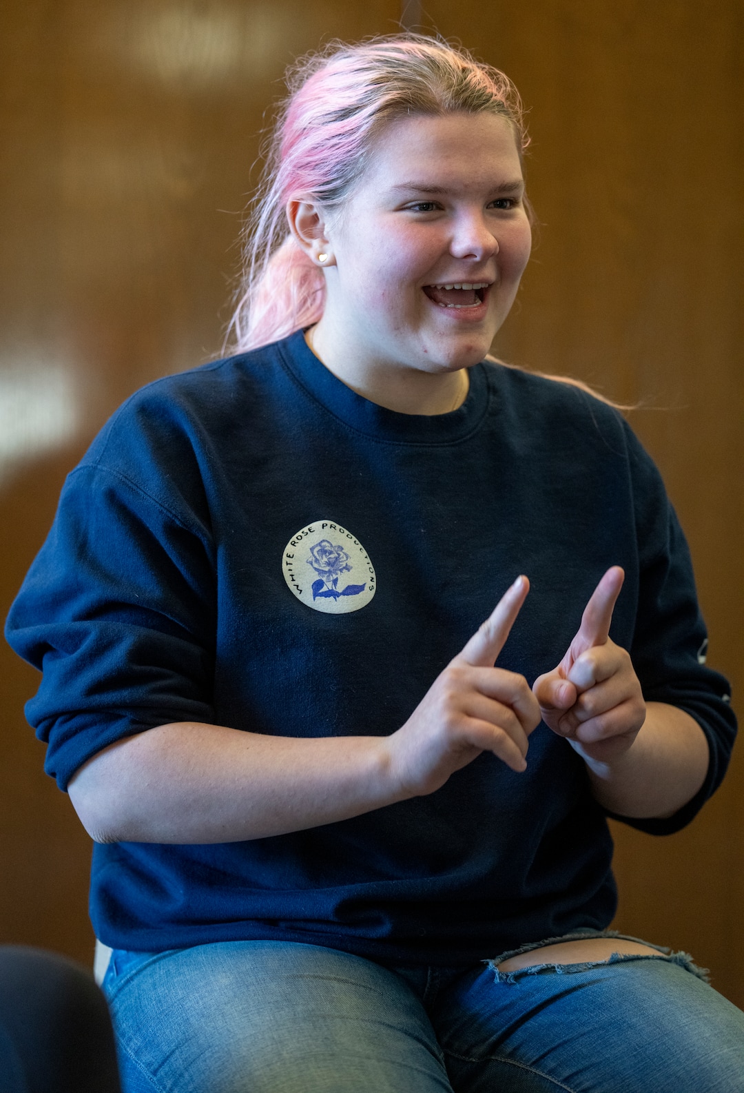 (Rick Egan | The Salt Lake Tribune)  Olympus high school student Eleanor Boam talks about their upcoming musical based on the young adult fantasy book, "Heartless," on Friday, April 1, 2022.
