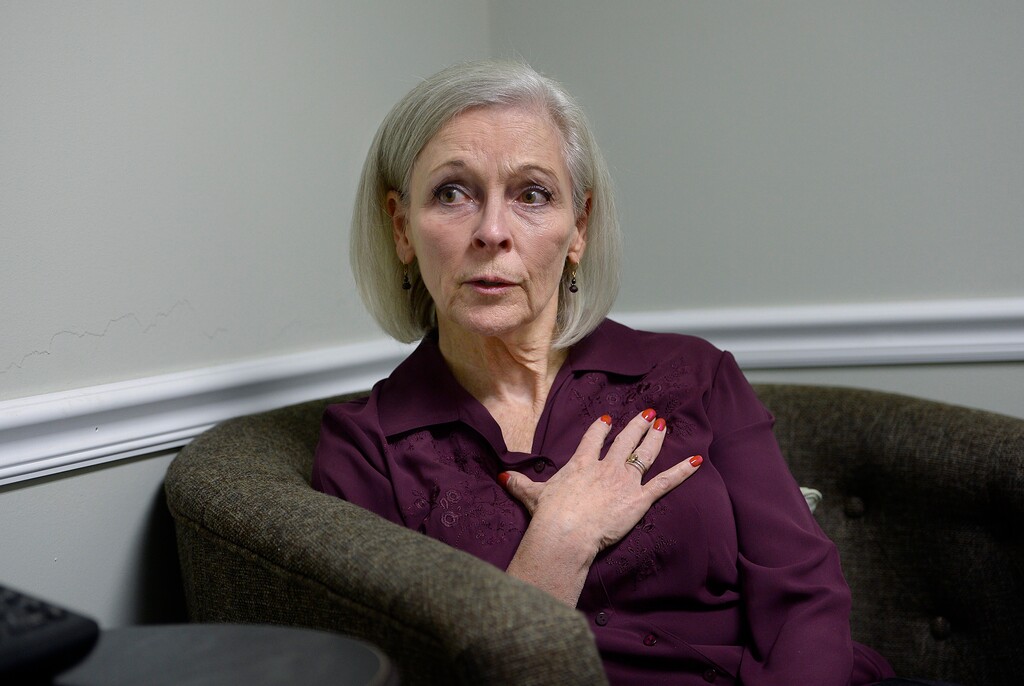 (Scott Sommerdorf   |  The Salt Lake Tribune)   Democrat Kathie Allen during an interview in her campaign offices, Thursday, September 14, 2017. Allen is running for former Utah Rep. Jason Chaffetz's seat.