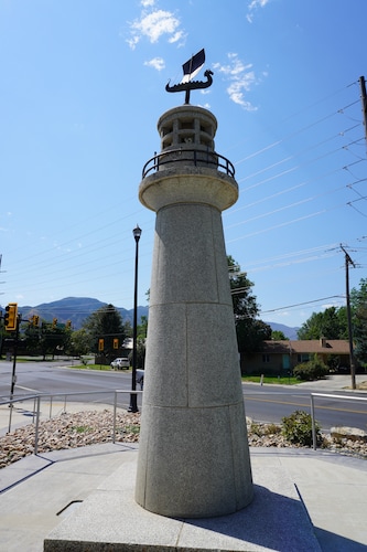 (Dylan Eubank) The lighthouse sculpture at Icelandic Memorial in Spanish Fork reflects the heritage of the seafaring Latter-day Saint settlers.