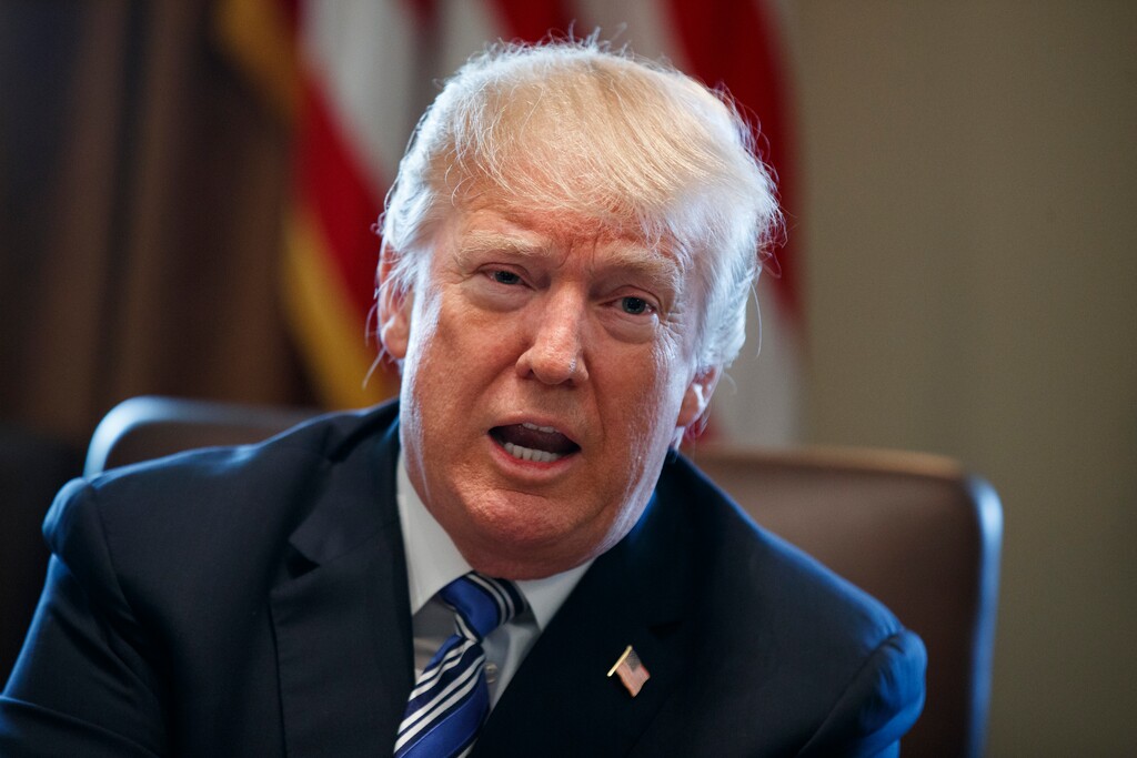 (Evan Vucci | The Associated Press) President Donald Trump speaks during a cabinet meeting at the White House, Thursday, March 8, 2018, in Washington.